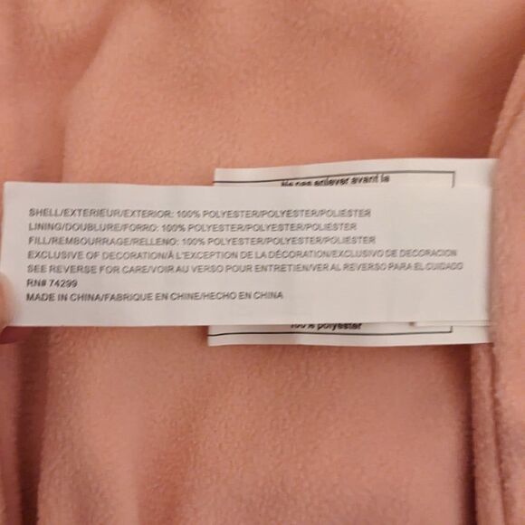 Jessica Simpson 3-6M Sherpa Fleece Baby Bunting Hooded Romper White Pink Winter - Picture 7 of 9